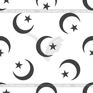 Turkey moon pattern - vector clip art