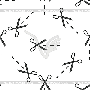 Cutting scissors pattern - vector image