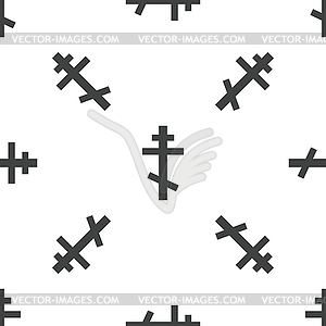 Orthodox cross pattern - vector image