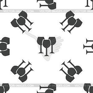 Wine glass pattern - vector clipart