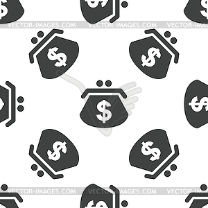 Dollar purse pattern - vector clipart / vector image