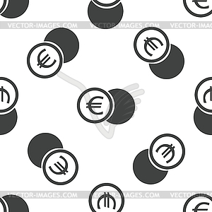 Euro coin pattern - vector clipart