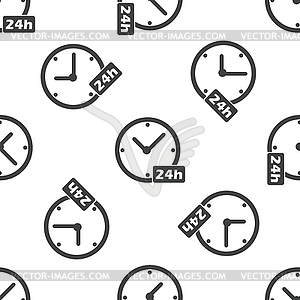 24h workhours pattern - royalty-free vector clipart