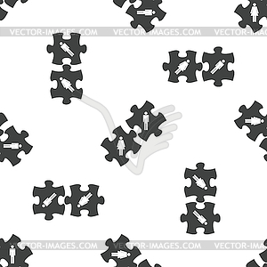People puzzle pattern - vector image