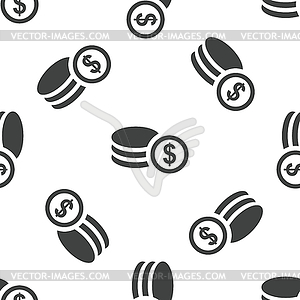 Dollar rouleau pattern - vector clipart