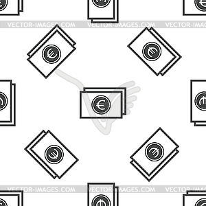 Euro bill pattern - vector clip art