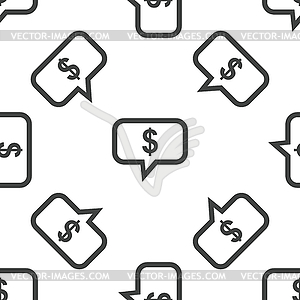 Dollar message pattern - vector image