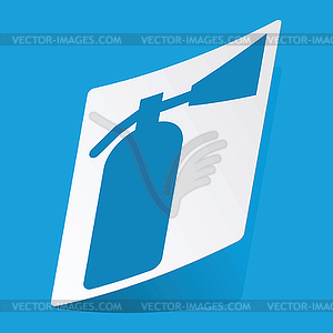 Fire extinguisher sticker - vector image