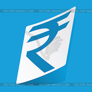 Indian rupee sticker - vector clip art