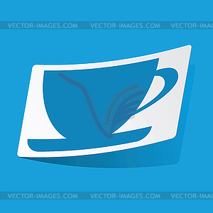 Cup sticker - vector image