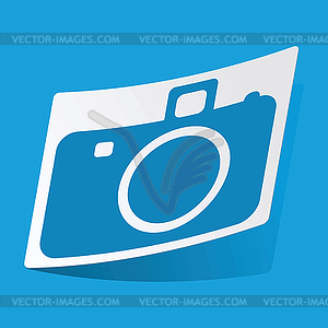 Camera sticker - color vector clipart