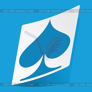 Spades sticker - vector clipart