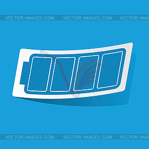 Full battery sticker - vector image