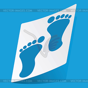 Footprint sticker - vector clipart / vector image