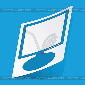 Monitor sticker - vector clip art