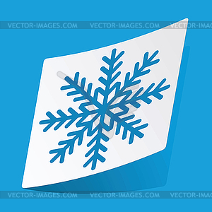 Snowflake sticker - royalty-free vector clipart