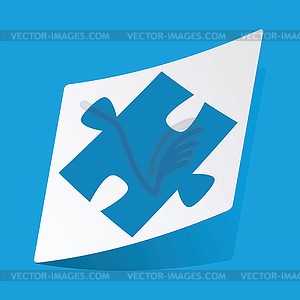 Puzzle sticker - vector clipart