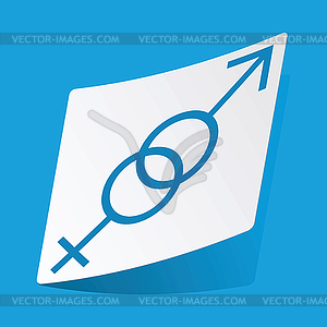 Гендерные признаки стикер - клипарт в векторе / векторное изображение