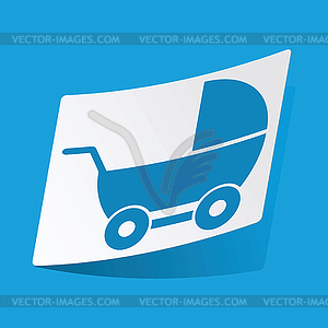 Pram sticker - vector clipart / vector image