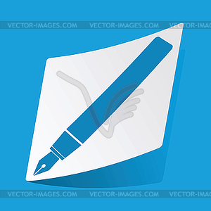 Ink pen sticker - vector clipart