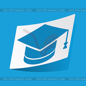 Academic hat sticker - vector clip art