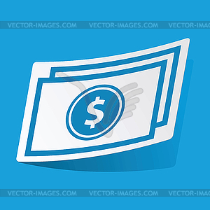 Dollar bill sticker - vector clipart