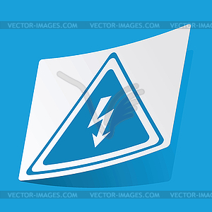 High voltage sticker - vector image