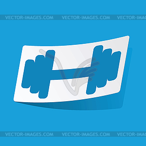 Barbell sticker - vector clip art