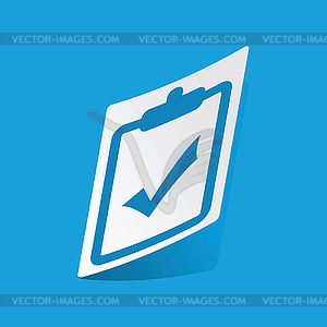 Clipboard YES sticker - vector image