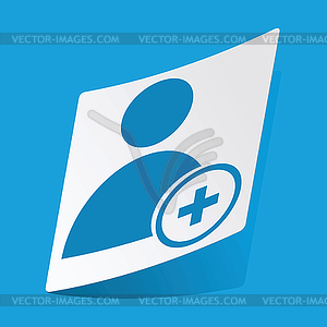 Add user sticker - vector clipart