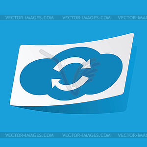 Cloud exchange sticker - vector clip art