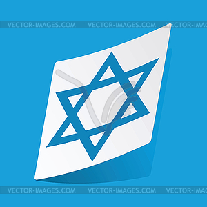 Star of David sticker - vector clipart