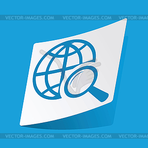 Global search sticker - vector image