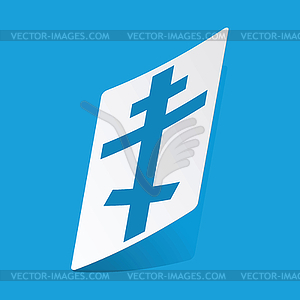 Orthodox cross sticker - vector clipart / vector image