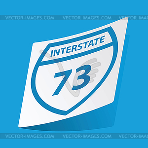 Interstate 73 sticker - color vector clipart