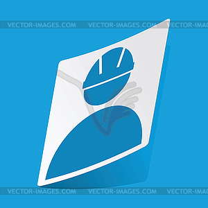 Builder sticker - vector clip art