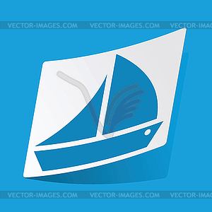 Sailing ship sticker - vector clipart