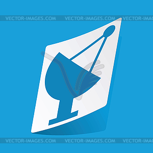 Satellite dish sticker - vector image