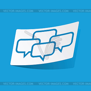 Chat conference sticker - vector image