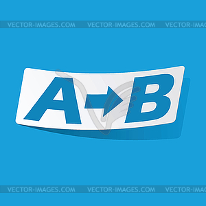 To B sticker - color vector clipart