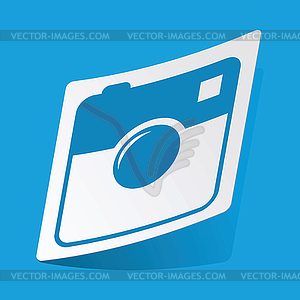 Square camera sticker - vector clipart