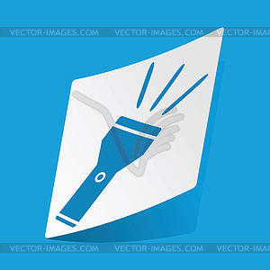 Flashlight sticker - vector clip art