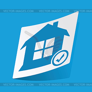 Select house sticker - vector clipart