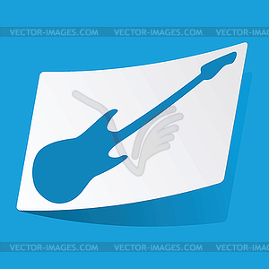 Guitar sticker - vector clipart