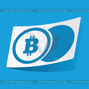 Bitcoin coin sticker - vector clipart