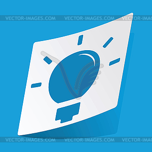 Light bulb sticker - color vector clipart