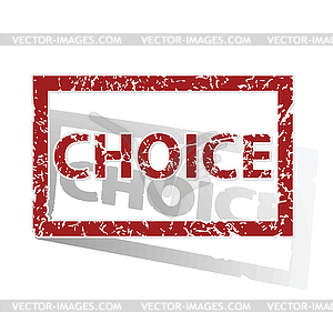 CHOICE outlined stamp - color vector clipart