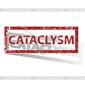 CATACLYSM outlined stamp - vector clipart