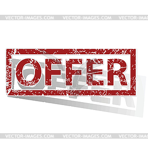 OFFER outlined stamp - vector clipart