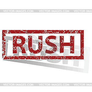 RUSH outlined stamp - vector clip art